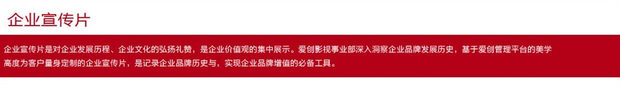 企業(yè)宣傳片